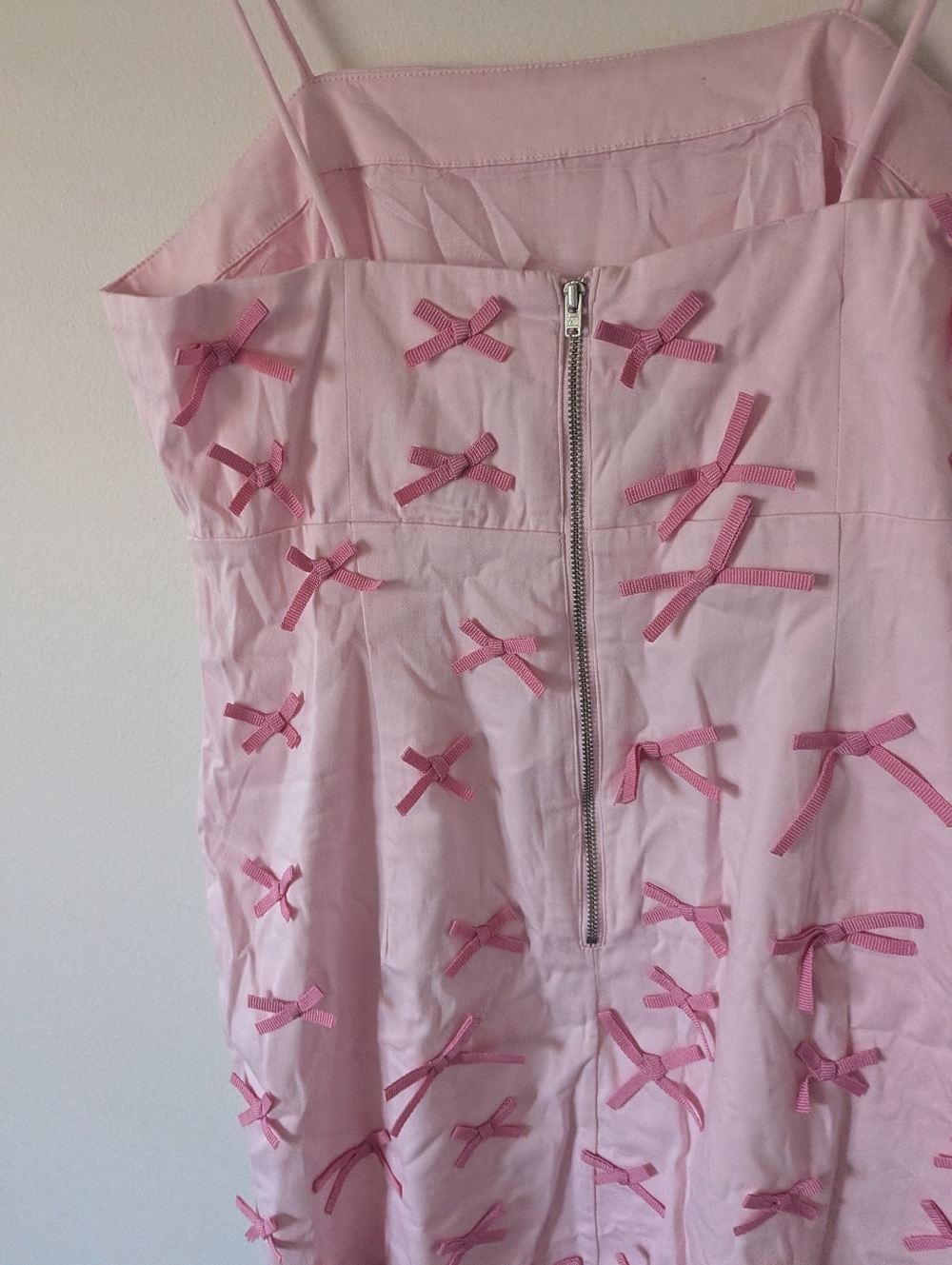 NWT! Anthropologie Maeve The Brynne 3-D Spaghetti-Strap Pink Bow - Picture 6 of 8